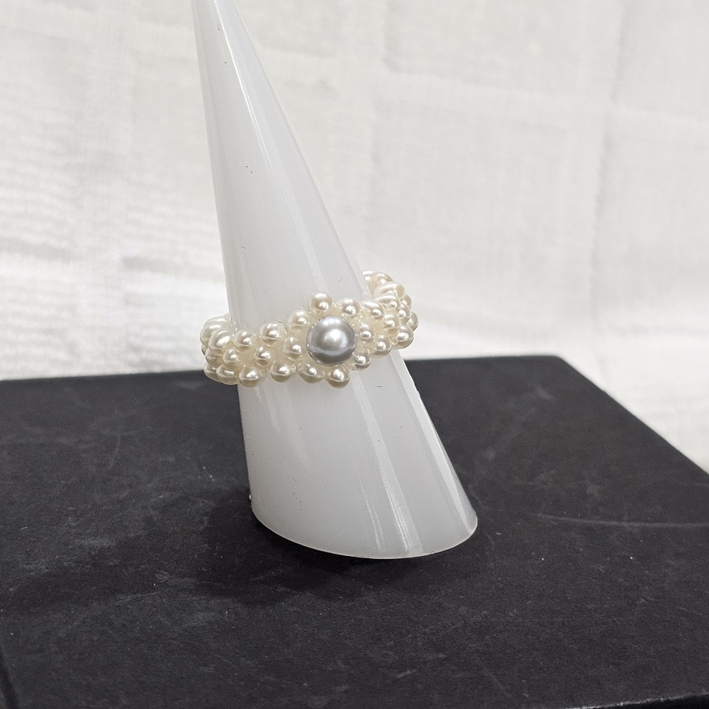 Pearl and Turquoise Bracelet, Necklace, and Ring Jewelry Bundle Set - Picture 5 of 15
